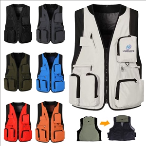 Unisex Mesh Multi Pocket Reporter Photographers Fishing Vest